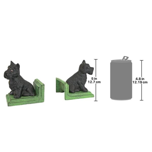 Design Toscano SP1331 4 Inch Sitting Scotty Dog Cast Iron Bookend Set