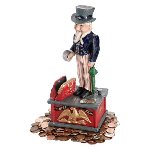 Design Toscano SP1690 4 1/2 Inch Uncle Sam Bank