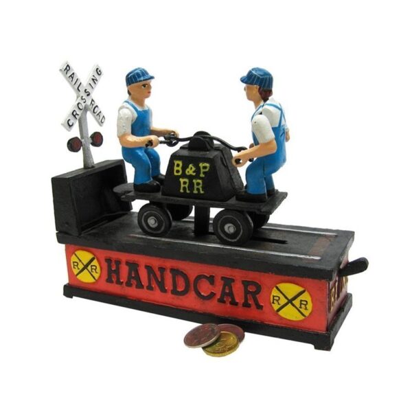 Design Toscano SP1811 9 Inch Railroad Handcar Bank