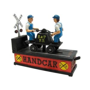 Design Toscano SP1811 9 Inch Railroad Handcar Bank