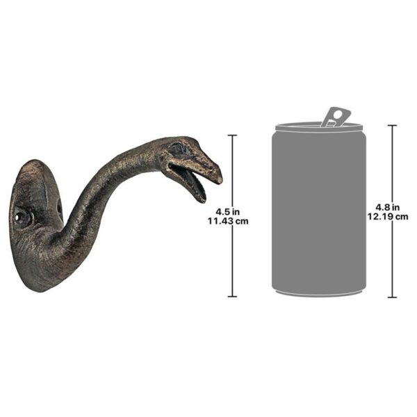 Design Toscano SP2835 2 Inch Brachiosaurus Cast Iron Wall Hook