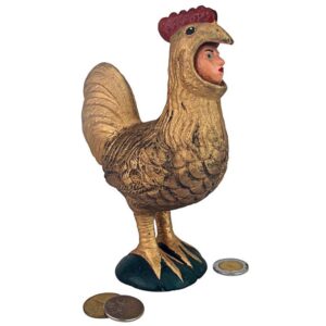 Design Toscano SP3204 3 Inch Chanticleer Rooster Mechanical Bank