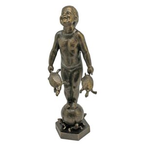 Design Toscano SP333 4 1/2 Inch Turtle Boy Cast Iron Statue