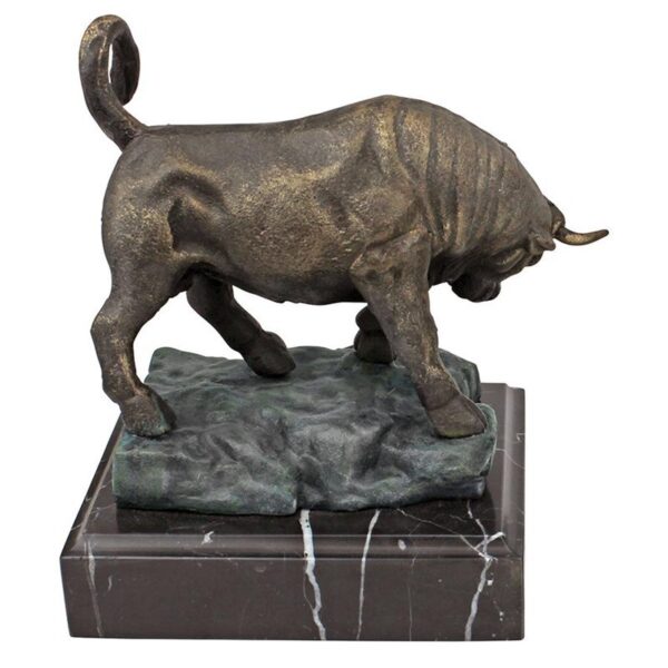 Design Toscano SP334 6 1/2 Inch Bull of Wall Street Cast Iron Statue