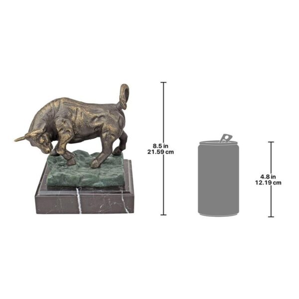 Design Toscano SP334 6 1/2 Inch Bull of Wall Street Cast Iron Statue