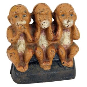 Design Toscano SP58 4 1/2 Inch Speak See Hear No Evil Monkeys Bank