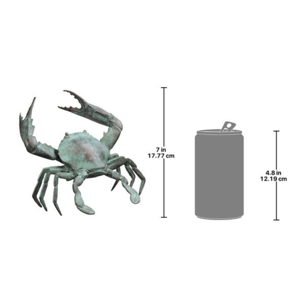 Design Toscano SU1115 7 1/2 Inch Medium Crab - Bronze