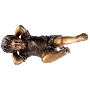 Design Toscano SU20193 10 1/2 Inch Lazy Days Resting Boy Spitter - Bronze