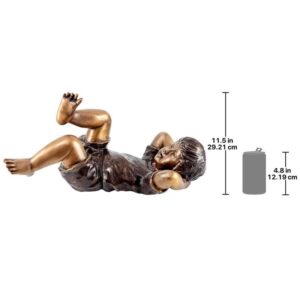 Design Toscano SU20193 10 1/2 Inch Lazy Days Resting Boy Spitter - Bronze