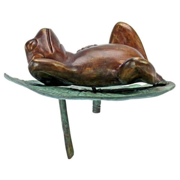 Design Toscano SU5080 12 Inch Spitting Frog on Lily Pad