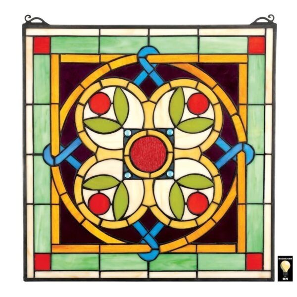 Design Toscano TF28011 17 Inch Celtic Floral Quatrefoil Window