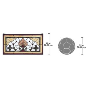 Design Toscano TF28015 30 Inch Victoria Lane Stained Glass Window