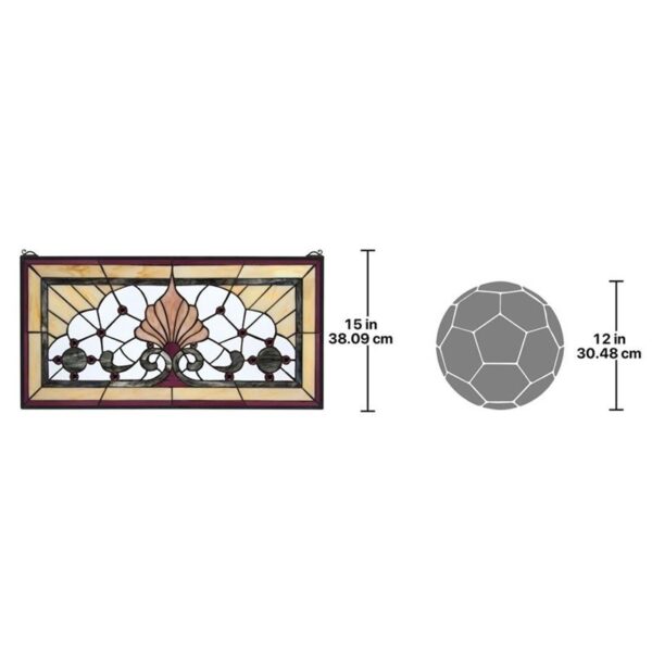 Design Toscano TF28015 30 Inch Victoria Lane Stained Glass Window