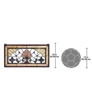 Design Toscano TF28015 30 Inch Victoria Lane Stained Glass Window