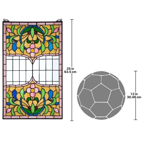 Design Toscano TF28025 15 1/2 Inch Eaton Place Stained Glass Window