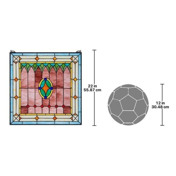 Design Toscano TF28028 22 Inch Craftsman Stained Glass Window