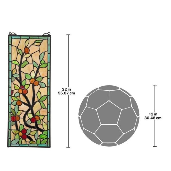 Design Toscano TF28032 8 1/2 Inch Morris Trellis Stained Glass Window