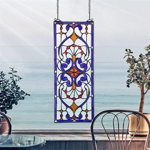 Design Toscano TF28040 8 1/2 Inch Hyde Street Stained Glass Window