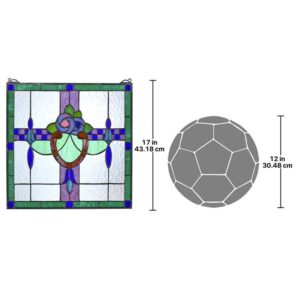 Design Toscano TF803 17 Inch Nightshade Stained Glass Window