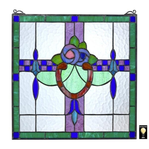 Design Toscano TF803 17 Inch Nightshade Stained Glass Window