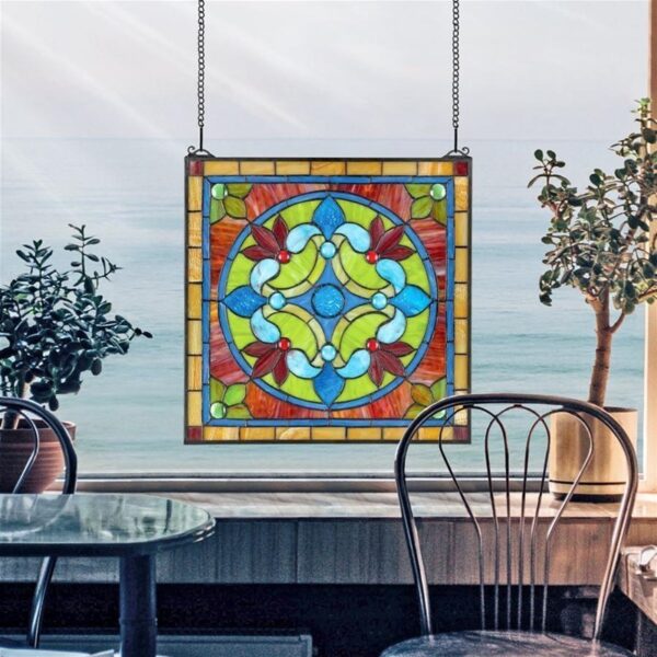 Design Toscano TF804 17 Inch Casino Palais Stained Glass Window