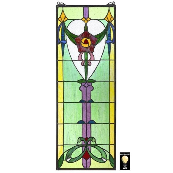 Design Toscano TF807 11 Inch Presentation Rose Stained Glass Window