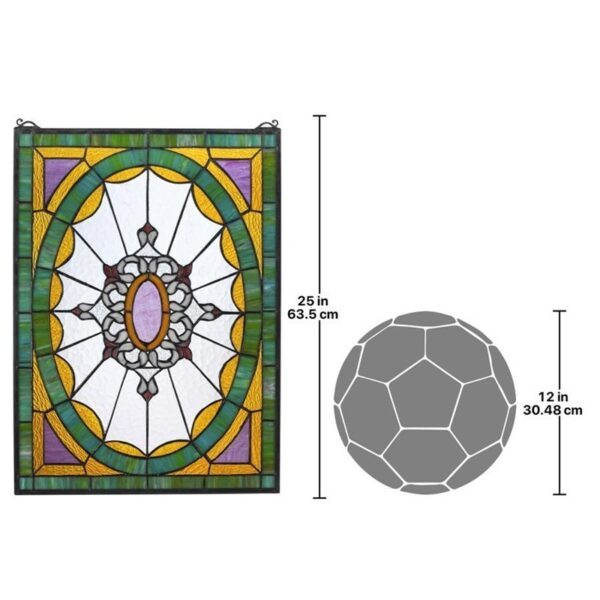 Design Toscano TF808 18 Inch Monte Carlo Stained Glass Window