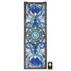 Design Toscano TF810 12 1/2 Inch Harlow Flower Stained Glass Window - Blue