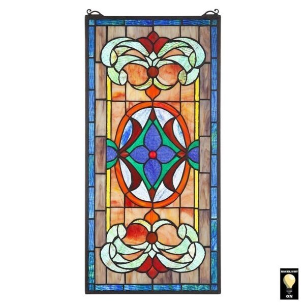 Design Toscano TF812 13 Inch Stanwyck Flower Stained Glass Window