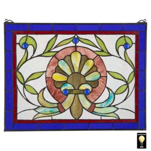 Design Toscano TF84 25 Inch Prairie Flower Stained Glass Window