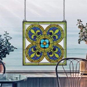 Design Toscano TF8408 17 Inch Fleur De Lis Quatrefoil Window