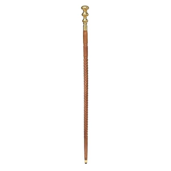 Design Toscano TV6184 2 Inch 3 Gold Saucer Walking Stick - Brass