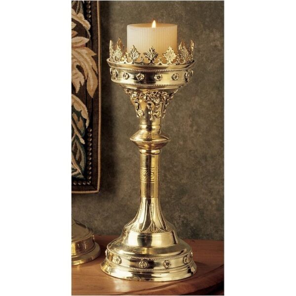 Design Toscano TV997980 5 1/2 Inch Medium Chartres Cathedral Candlestick