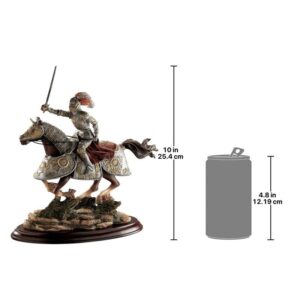 Design Toscano WU69715 11 Inch Medieval Charging Knight and Horse