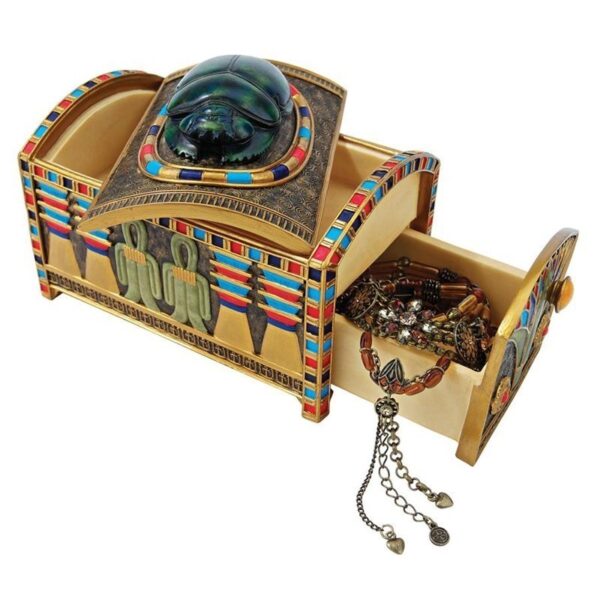 Design Toscano WU72299 3 1/2 Inch Royal Egyptian Scarab Treasure Box