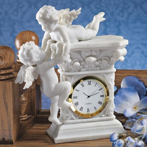 Design Toscano WU74349 5 1/2 Inch Baroque Twin Cherubs Clock