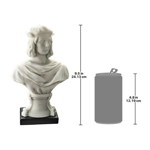 Design Toscano WU75566 6 Inch Raphael Marble Resin Bust