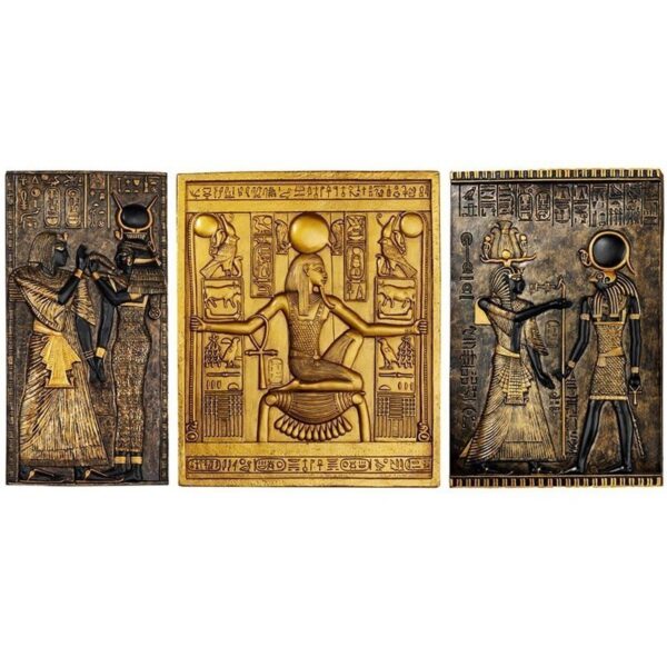 Design Toscano WU968075 7 Inch Egyptian Temple Stele Plaques, Set of 3