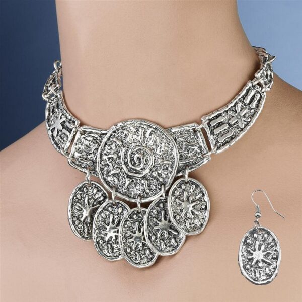 Design Toscano YW948844 Ancient Talisman Necklace and Earrings Ensemble