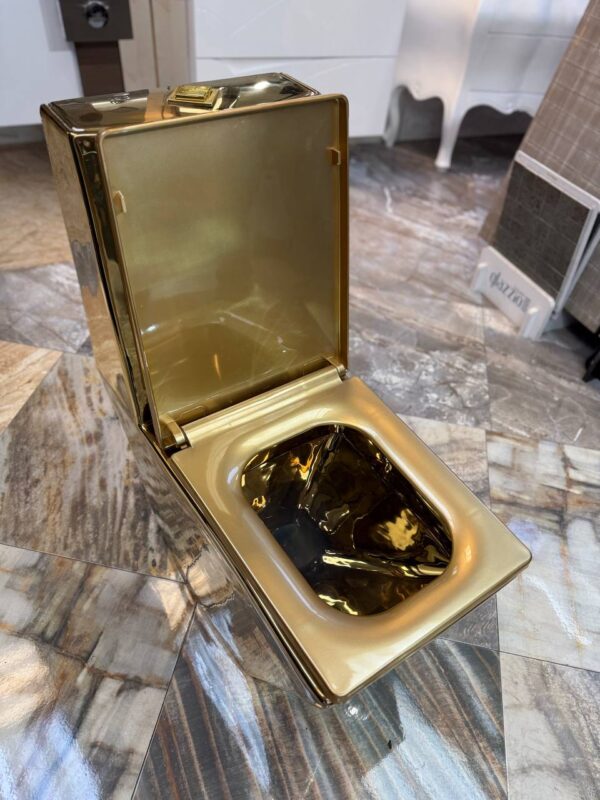 One-Piece Square Toilet Black And Gold (Copy)